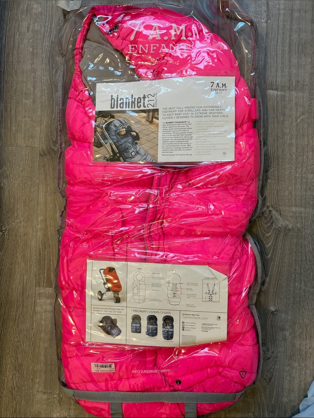 7 A.M. ENFANT Hot Pink Kids Blanket - Insulated Stroller Cover